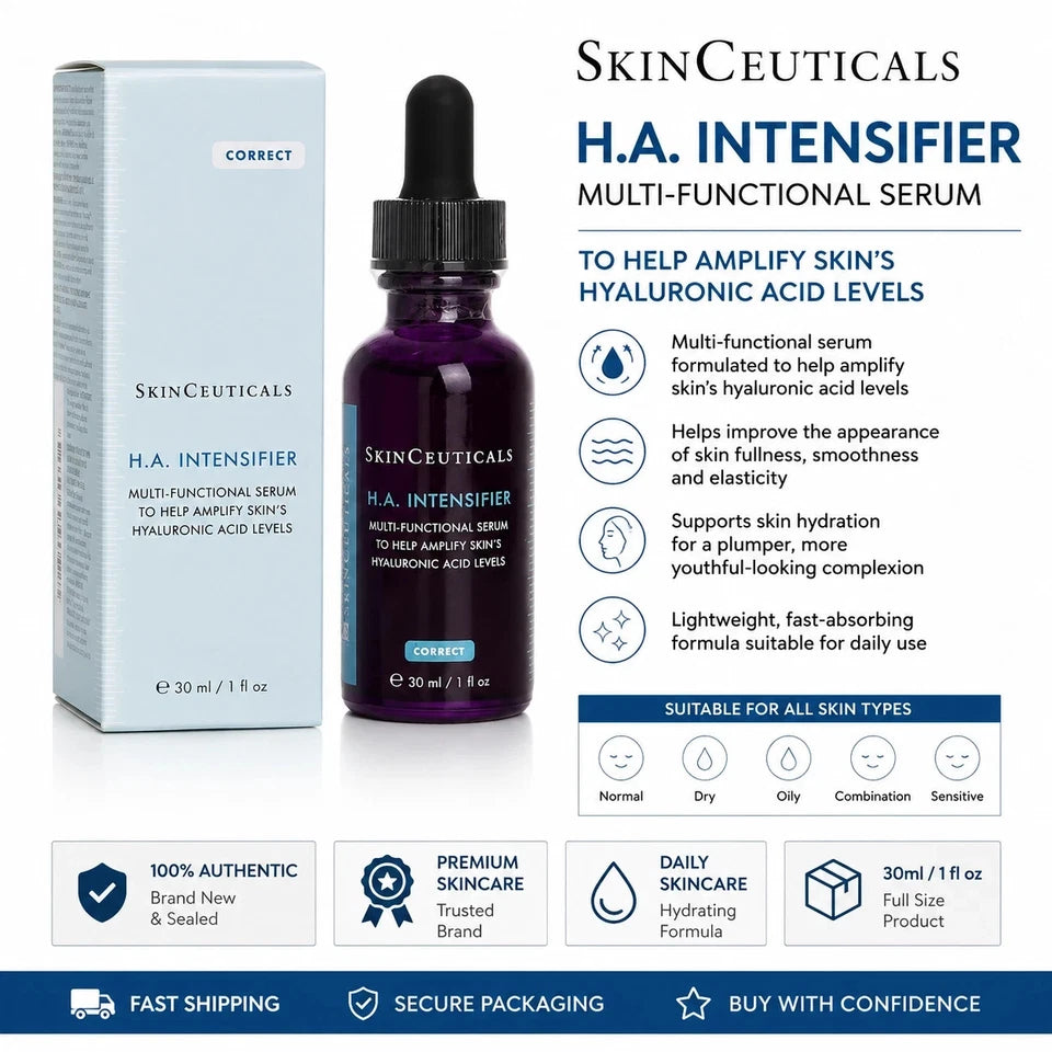 SkinCeuticals H.A. Intensifier 30ml | Hyaluronic Acid Hydrating Serum | Exp 2027